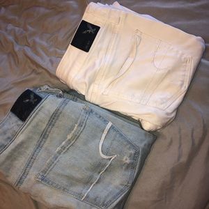 Two pairs of American eagle jeggings